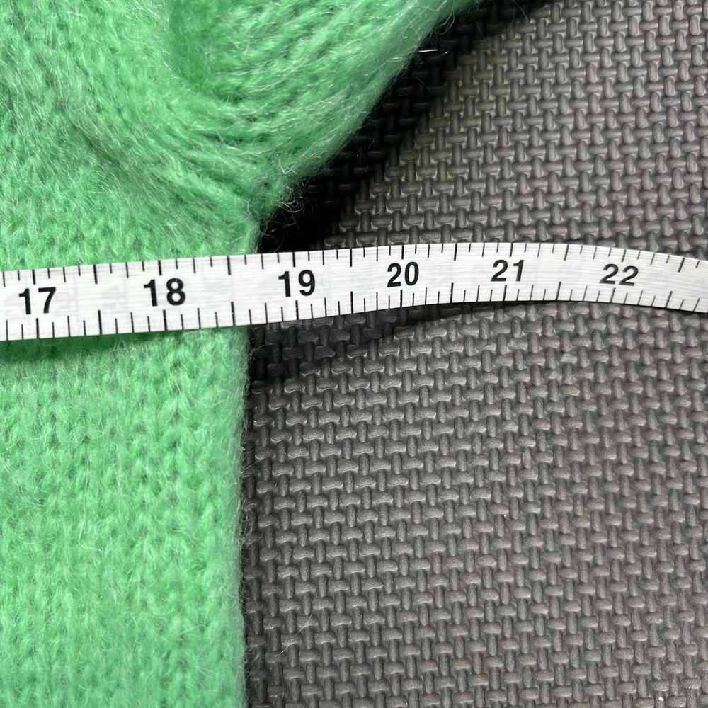 ALYSI Mohair blend Made in Italy Size Med Turtle neck Sweater Green - Picture 15 of 16